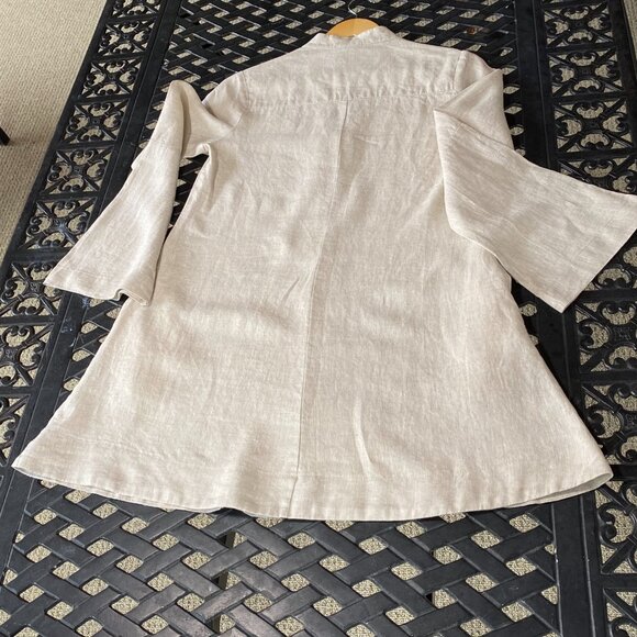 Tuckernuck Natural Linen Tatum Dress Tunic - POCKETS! Bell Sleeves - Picture 16 of 16